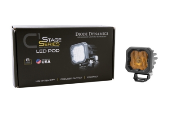 Picture of Diode Dynamics Stage Series C1 LED Pod - Yellow SAE Fog Standard ABL Each