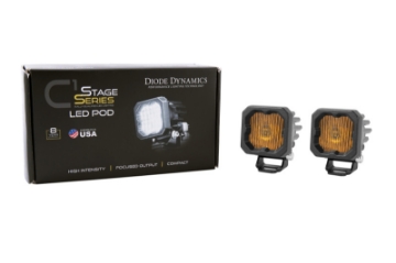 Picture of Diode Dynamics Stage Series C1 LED Pod - Yellow SAE Fog Standard ABL Pair