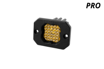 Picture of Diode Dynamics Stage Series C1 LED Pod Pro - Yellow Flood Flush ABL Each