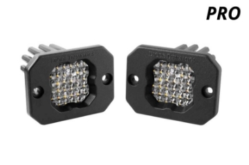 Picture of Diode Dynamics Stage Series C1 LED Pod Pro - White Flood Flush WBL Pair