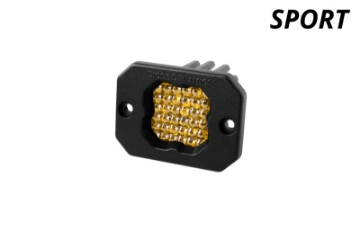 Picture of Diode Dynamics Stage Series C1 LED Pod Sport - Yellow Flood Flush ABL Each