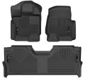 Picture of Husky Liners 21-23 Ford F-150 CC SC X-Act Contour Front & Second Row Seat Floor Liners - Black