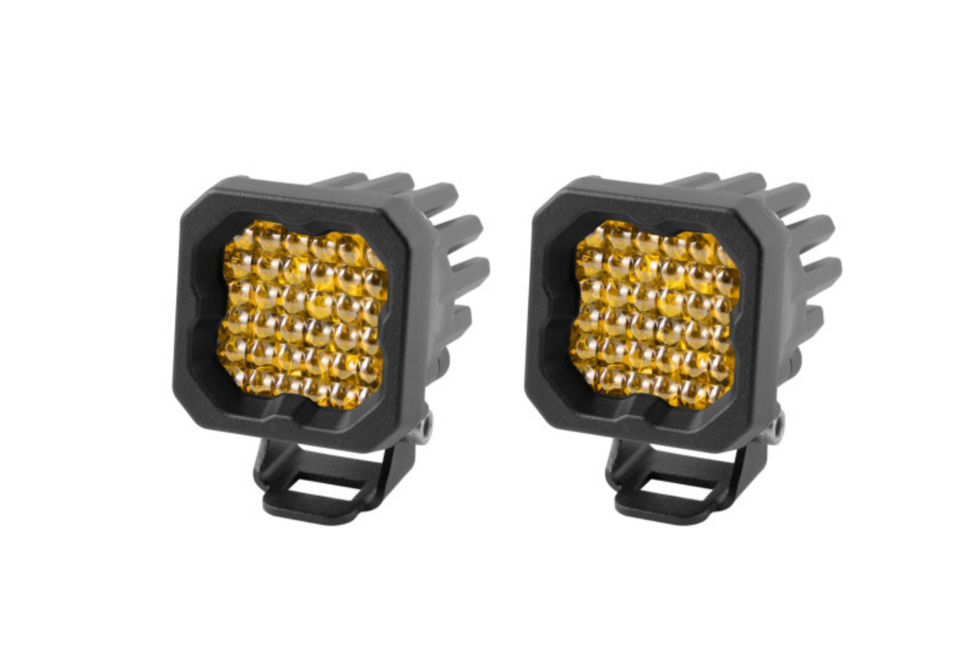 Picture of Diode Dynamics Stage Series C1 LED Pod Sport - Yellow Flood Standard ABL Pair