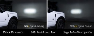 Picture of Diode Dynamics 2021 Ford Bronco Sport Stage Series 2in LED Ditch Light Kit - Sport Yellow Combo