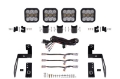 Picture of Diode Dynamics Jeep JK SS5 4-Pod CrossLink Grille Lightbar Kit Pro - White Combo
