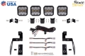 Picture of Diode Dynamics Jeep JK SS5 4-Pod CrossLink Grille Lightbar Kit Pro - White Combo