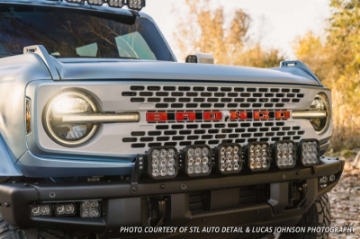 Picture of Diode Dynamics Bronco SS5 6-Pod CrossLink Grille Lightbar Kit Pro - Yellow Combo