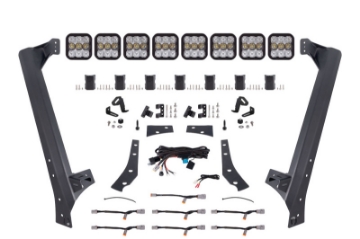 Picture of Diode Dynamics Jeep JK SS5 Pro CrossLink Windshield - White Combo Lightbar Kit