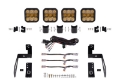 Picture of Diode Dynamics Jeep JK SS5 4-Pod CrossLink Grille Lightbar Kit Sport - Yellow Combo