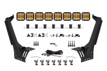 Picture of Diode Dynamics Jeep JL SS5 Sport CrossLink Windshield - Yellow Combo Lightbar Kit