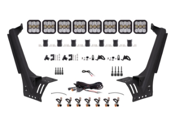 Picture of Diode Dynamics Jeep JL SS5 Sport CrossLink Windshield - White Combo Lightbar Kit