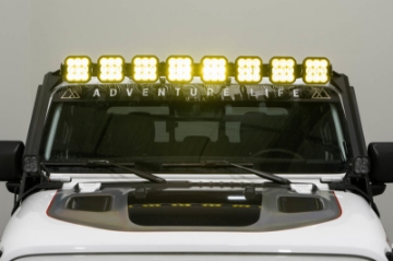 Picture of Diode Dynamics Jeep JL SS5 Pro CrossLink Windshield - Yellow Combo Lightbar Kit