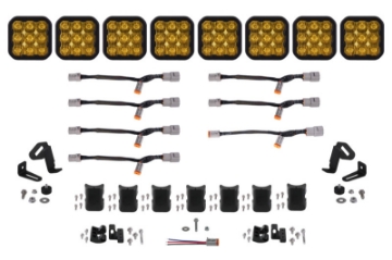 Picture of Diode Dynamics SS5 Pro Universal CrossLink 8-Pod Lightbar - Yellow Driving