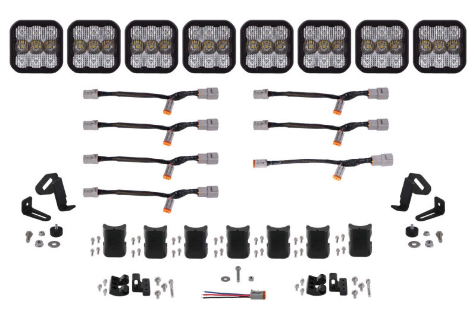 Picture of Diode Dynamics SS5 Pro Universal CrossLink 8-Pod Lightbar - White Combo
