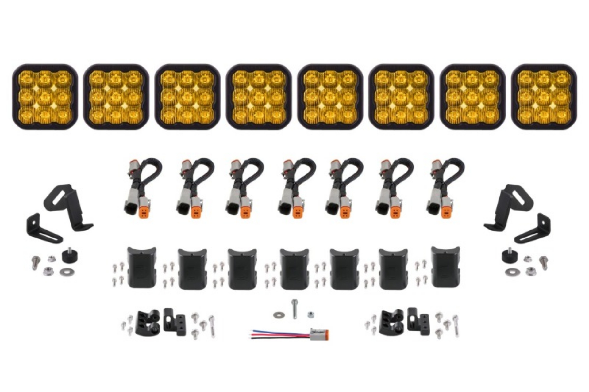 Picture of Diode Dynamics SS5 Sport Universal CrossLink 8-Pod Lightbar - Yellow Driving