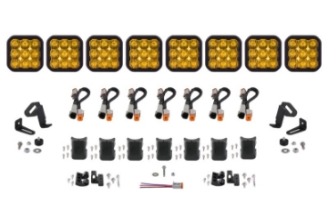 Picture of Diode Dynamics SS5 Sport Universal CrossLink 8-Pod Lightbar - Yellow Driving