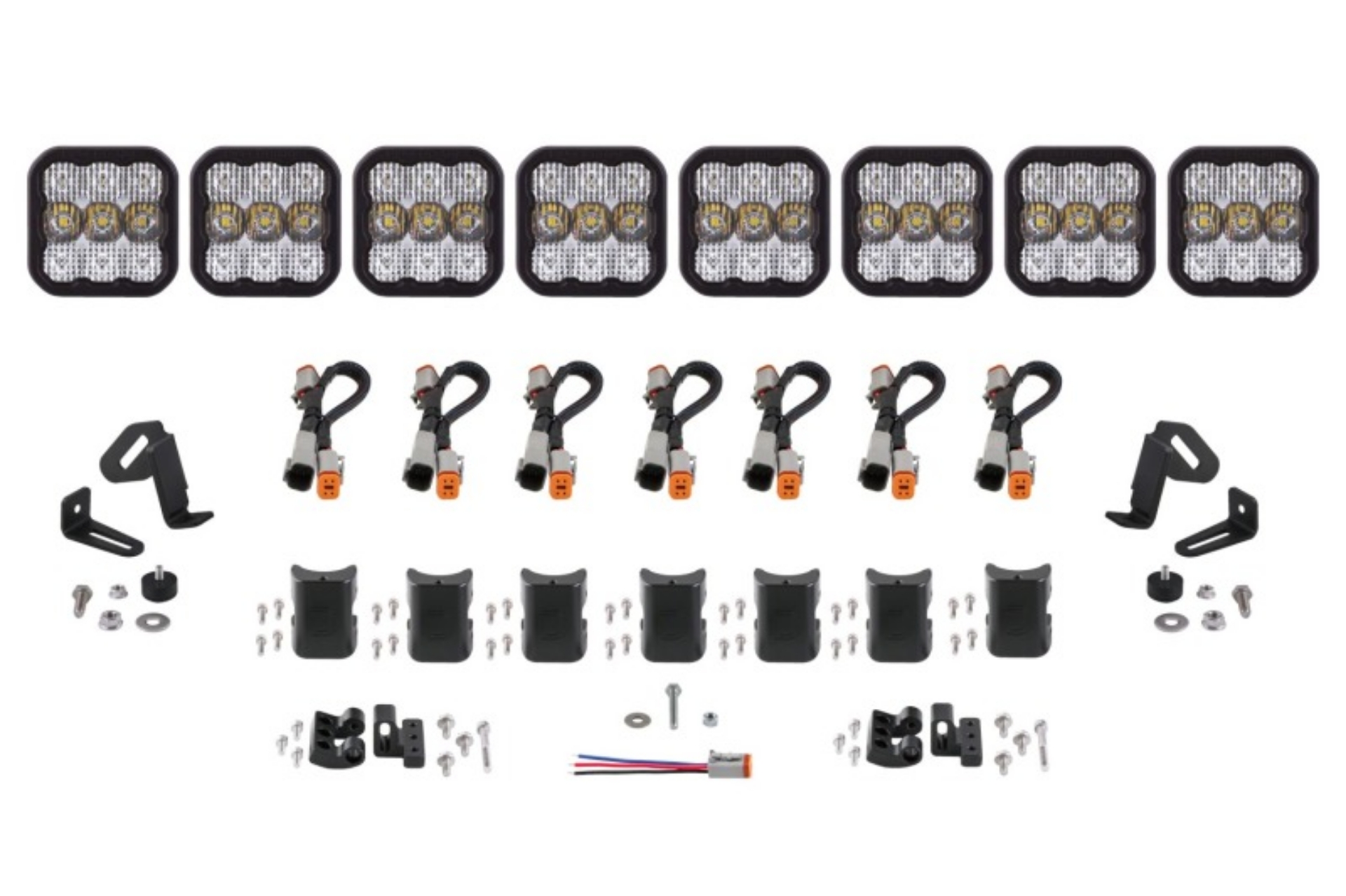 Picture of Diode Dynamics SS5 Sport Universal CrossLink 8-Pod Lightbar - White Combo