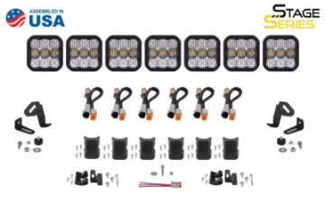 Picture of Diode Dynamics SS5 Pro Universal CrossLink 7-Pod Lightbar - Yellow Driving