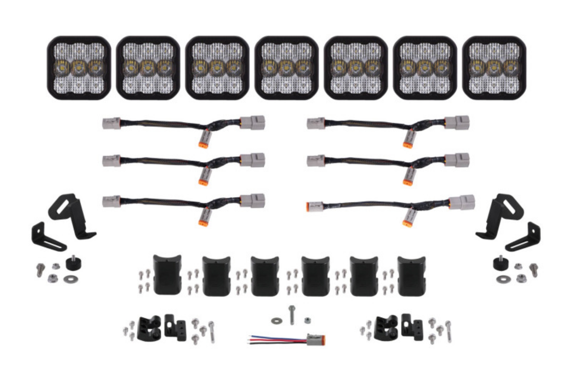 Picture of Diode Dynamics SS5 Pro Universal CrossLink 7-Pod Lightbar - White Combo