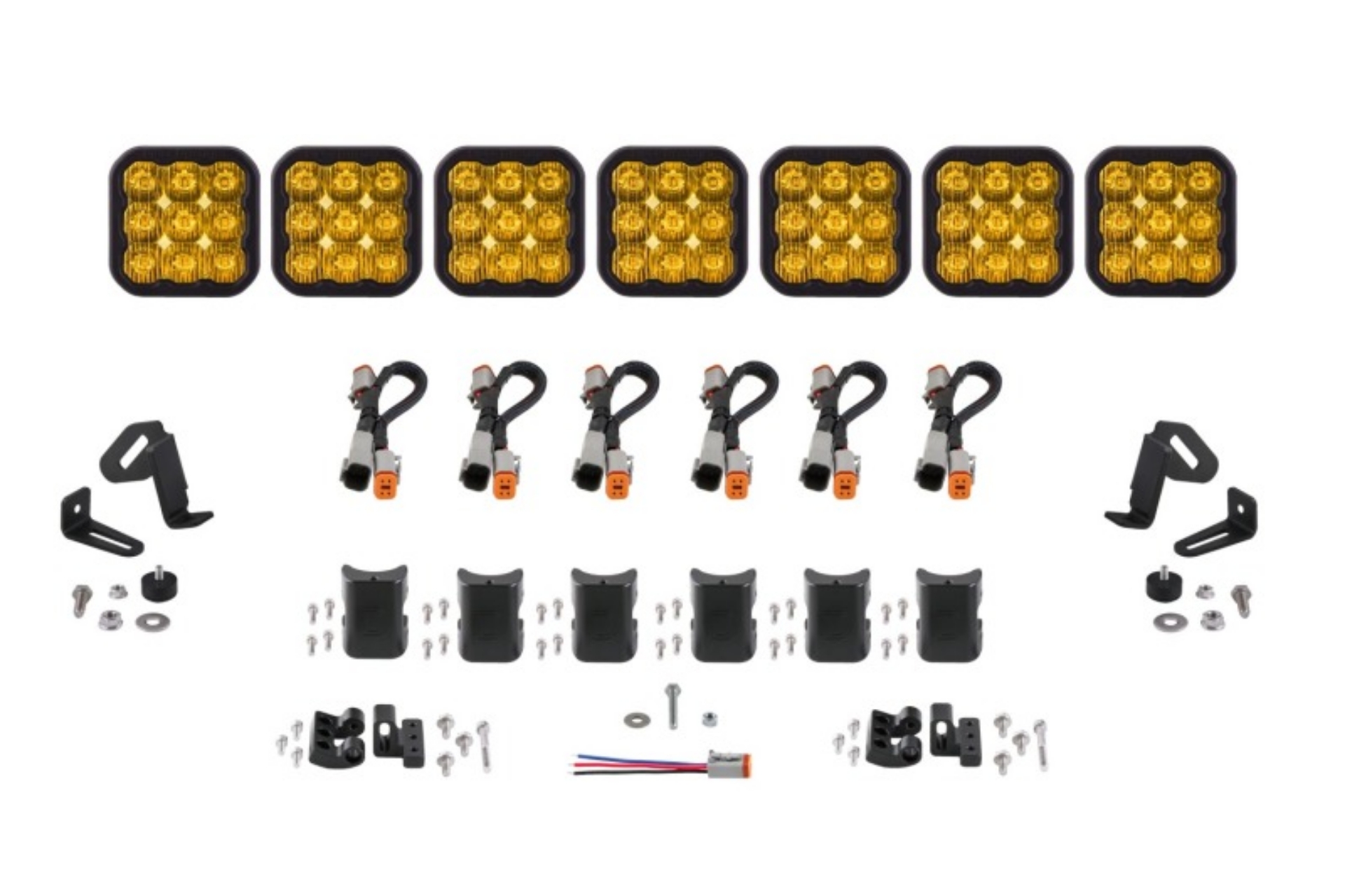 Picture of Diode Dynamics SS5 Sport Universal CrossLink 7-Pod Lightbar - Yellow Driving