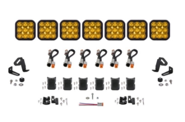 Picture of Diode Dynamics SS5 Sport Universal CrossLink 7-Pod Lightbar - Yellow Driving