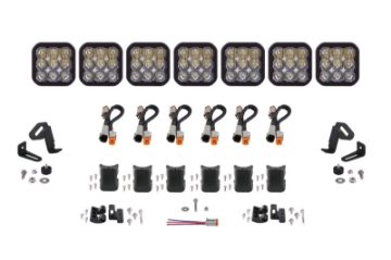 Picture of Diode Dynamics SS5 Sport Universal CrossLink 7-Pod Lightbar - White Driving