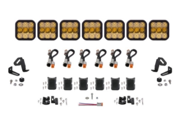 Picture of Diode Dynamics SS5 Sport Universal CrossLink 7-Pod Lightbar - Yellow Combo