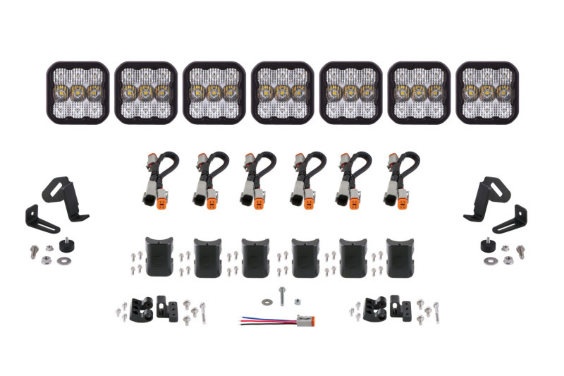 Picture of Diode Dynamics SS5 Sport Universal CrossLink 7-Pod Lightbar - White Combo