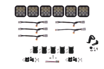 Picture of Diode Dynamics SS5 Pro Universal CrossLink 6-Pod Lightbar - White Driving