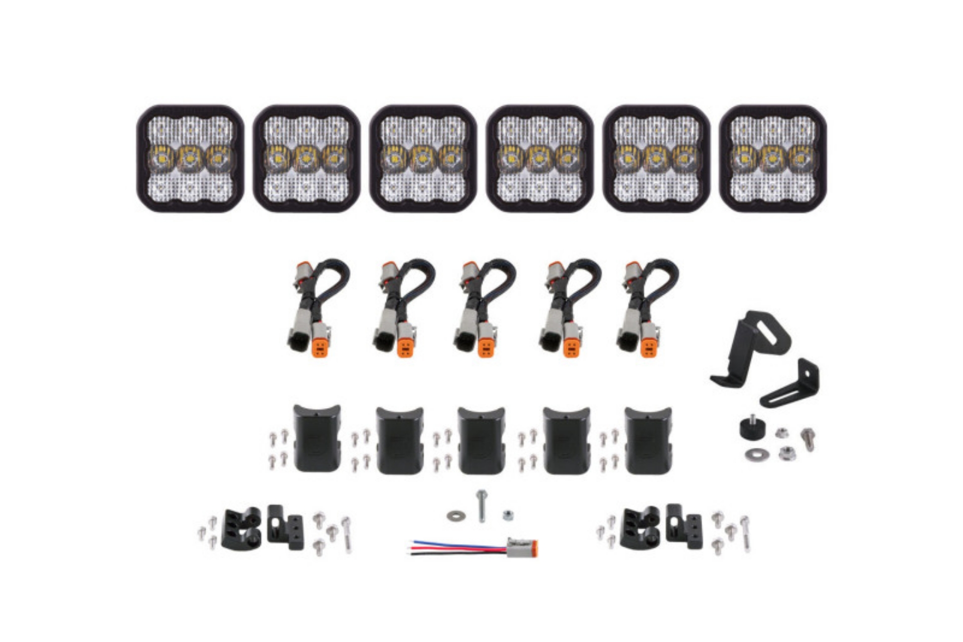 Picture of Diode Dynamics SS5 Sport Universal CrossLink 6-Pod Lightbar - White Combo