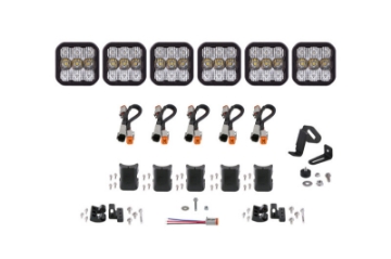 Picture of Diode Dynamics SS5 Sport Universal CrossLink 6-Pod Lightbar - White Combo