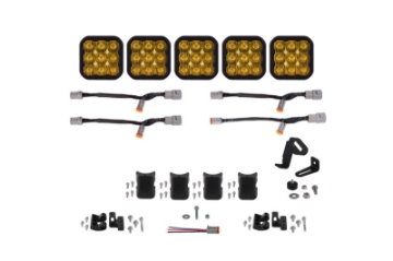 Picture of Diode Dynamics SS5 Pro Universal CrossLink 5-Pod Lightbar - Yellow Driving
