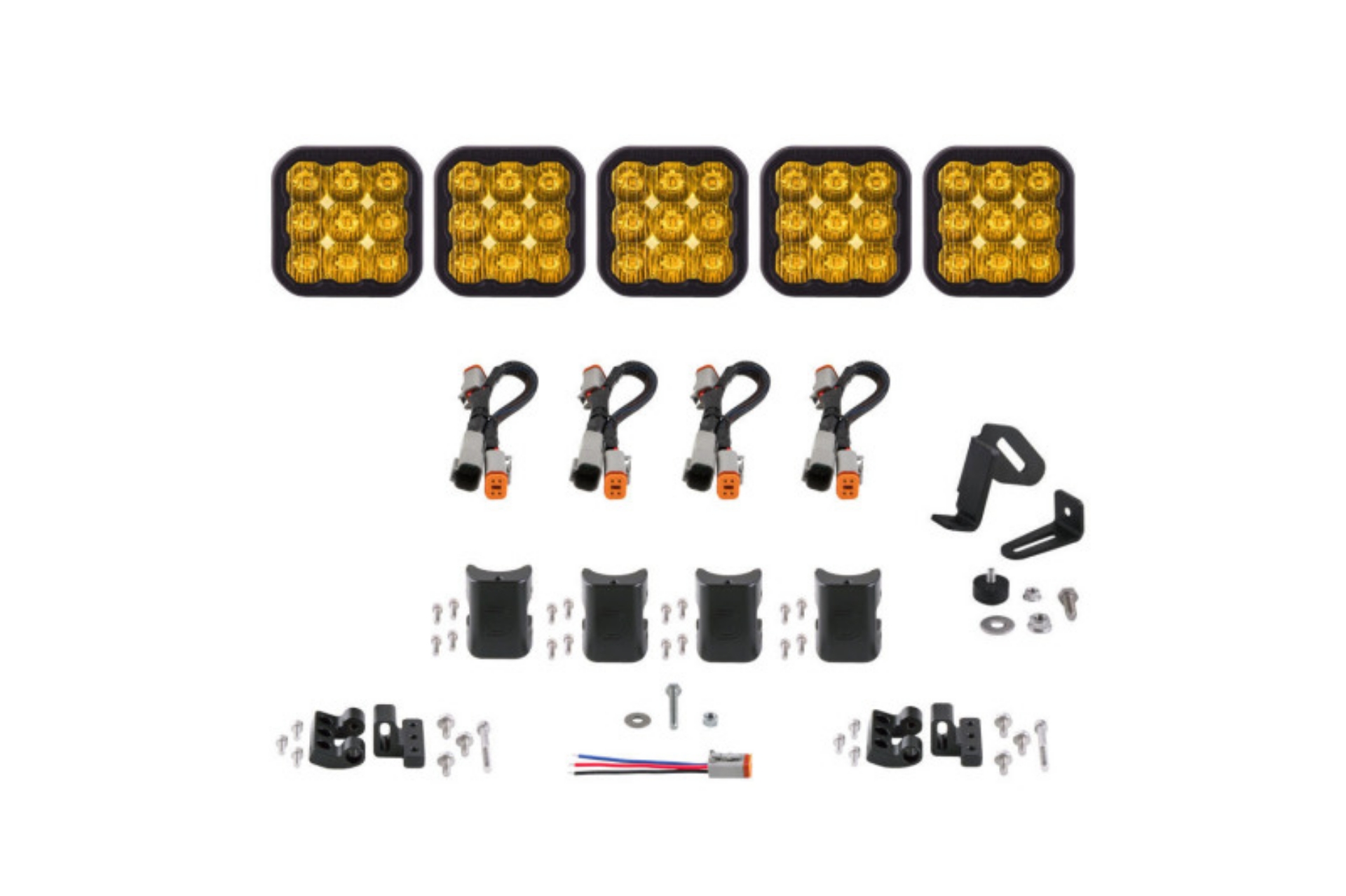 Picture of Diode Dynamics SS5 Sport Universal CrossLink 5-Pod Lightbar - Yellow Driving