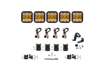 Picture of Diode Dynamics SS5 Sport Universal CrossLink 5-Pod Lightbar - Yellow Combo