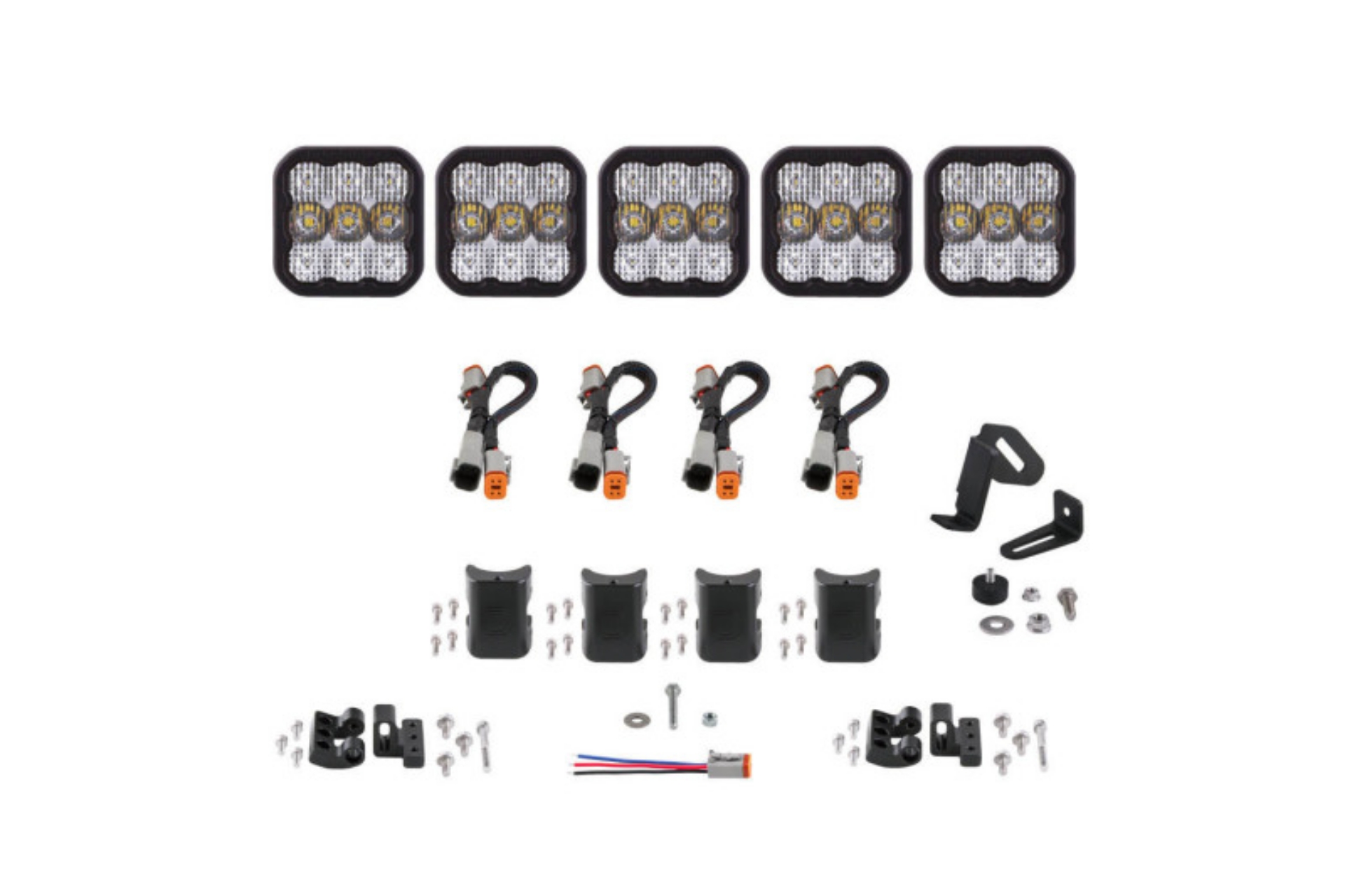 Picture of Diode Dynamics SS5 Sport Universal CrossLink 5-Pod Lightbar - White Combo