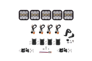 Picture of Diode Dynamics SS5 Sport Universal CrossLink 5-Pod Lightbar - White Combo