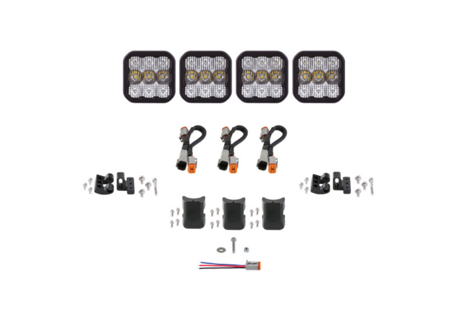Picture of Diode Dynamics SS5 Pro Universal CrossLink 4-Pod Lightbar - White Combo