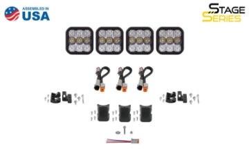 Picture of Diode Dynamics SS5 Pro Universal CrossLink 4-Pod Lightbar - White Combo