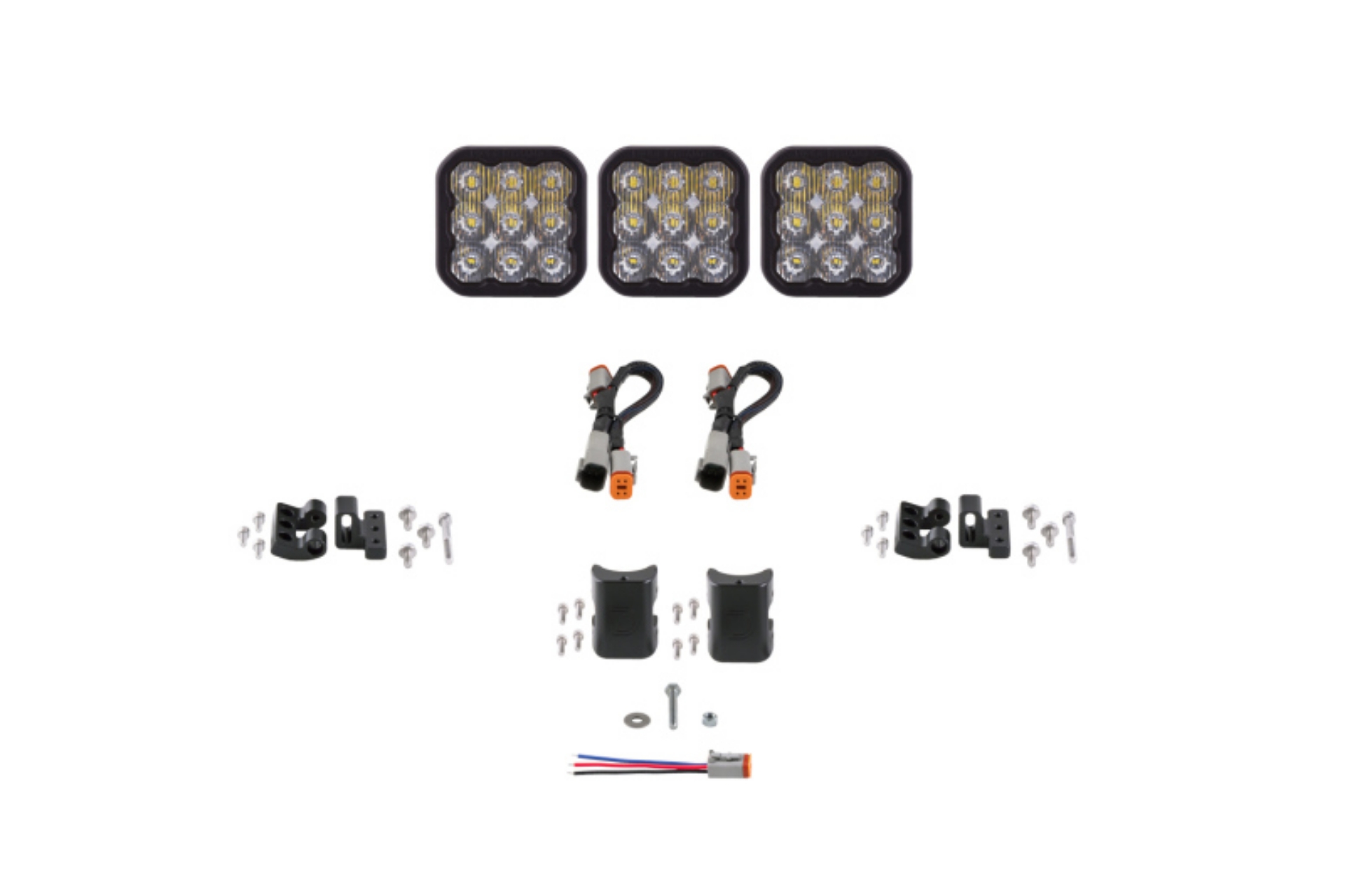 Picture of Diode Dynamics SS5 Pro Universal CrossLink 3-Pod Lightbar - White Driving