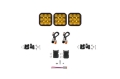 Picture of Diode Dynamics SS5 Sport Universal CrossLink 3-Pod Lightbar - Yellow Driving