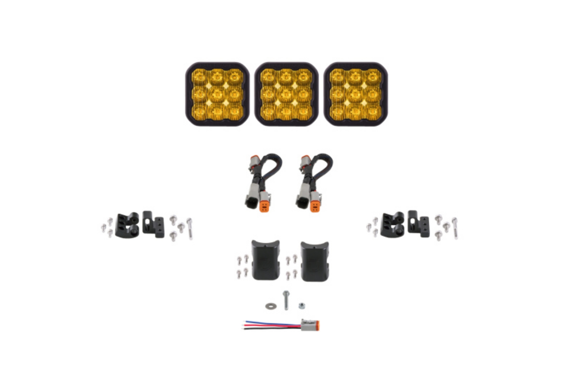 Picture of Diode Dynamics SS5 Sport Universal CrossLink 3-Pod Lightbar - Yellow Driving