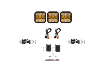 Picture of Diode Dynamics SS5 Sport Universal CrossLink 3-Pod Lightbar - Yellow Combo