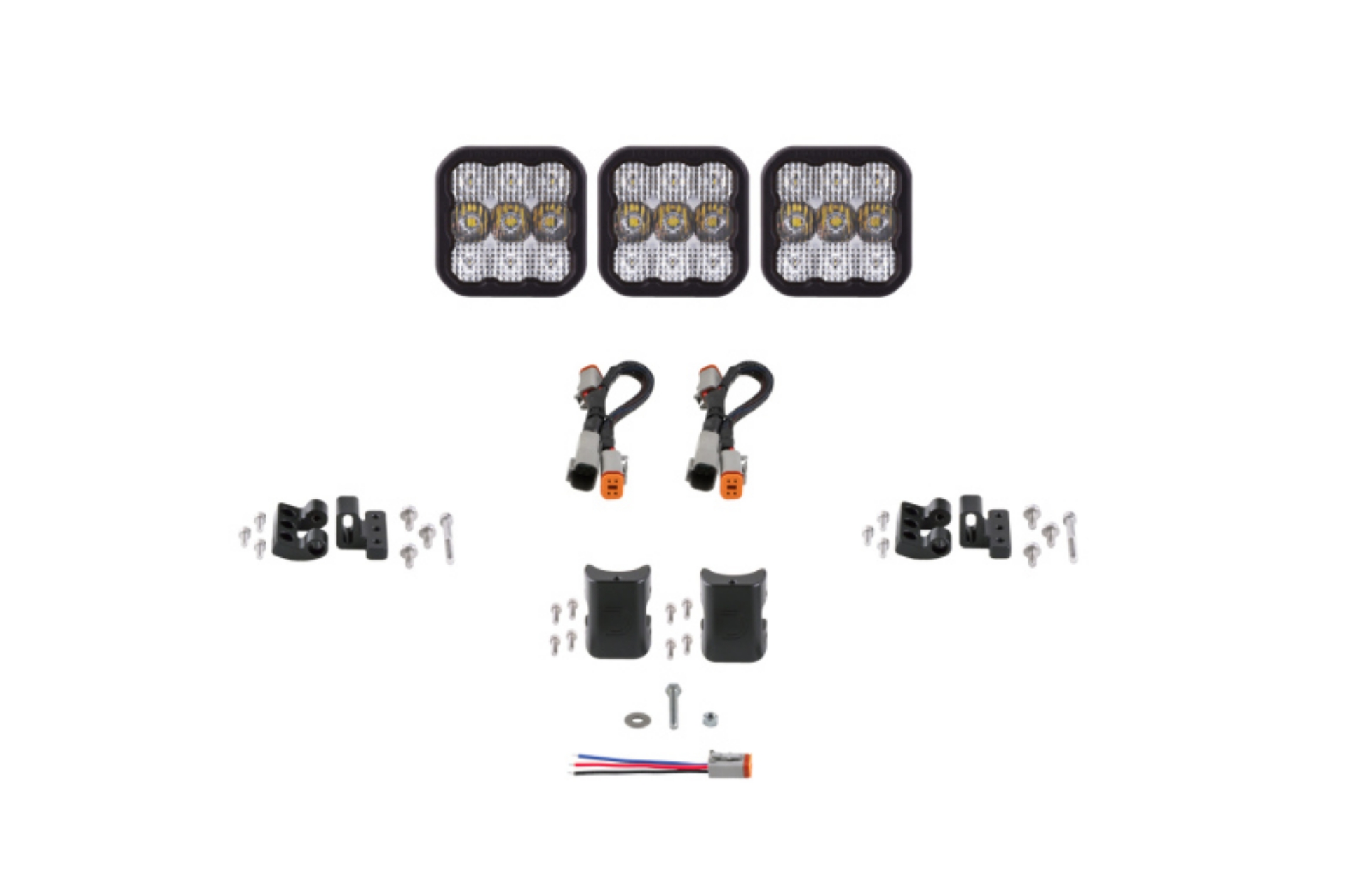 Picture of Diode Dynamics SS5 Sport Universal CrossLink 3-Pod Lightbar - White Combo