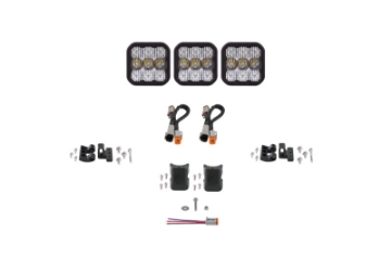 Picture of Diode Dynamics SS5 Sport Universal CrossLink 3-Pod Lightbar - White Combo