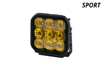 Picture of Diode Dynamics SS5 LED Pod Sport - Yellow Flood Single