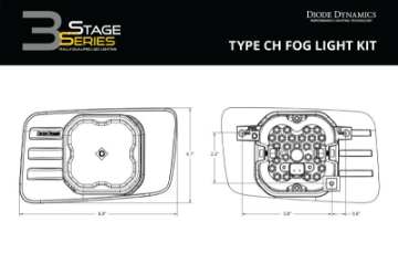 Picture of Diode Dynamics SS3 Type CH LED Fog Light Kit Sport - Yellow SAE Fog
