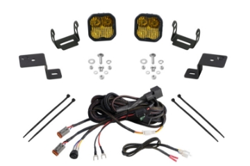 Picture of Diode Dynamics 21-22 Ford F-150 SS3 Stage Series Backlit Ditch Light Kit - Yellow Pro Combo