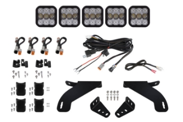 Picture of Diode Dynamics 21-22 Ford F-150 SS5 Grille CrossLink Lightbar Kit - Sport - White Combo