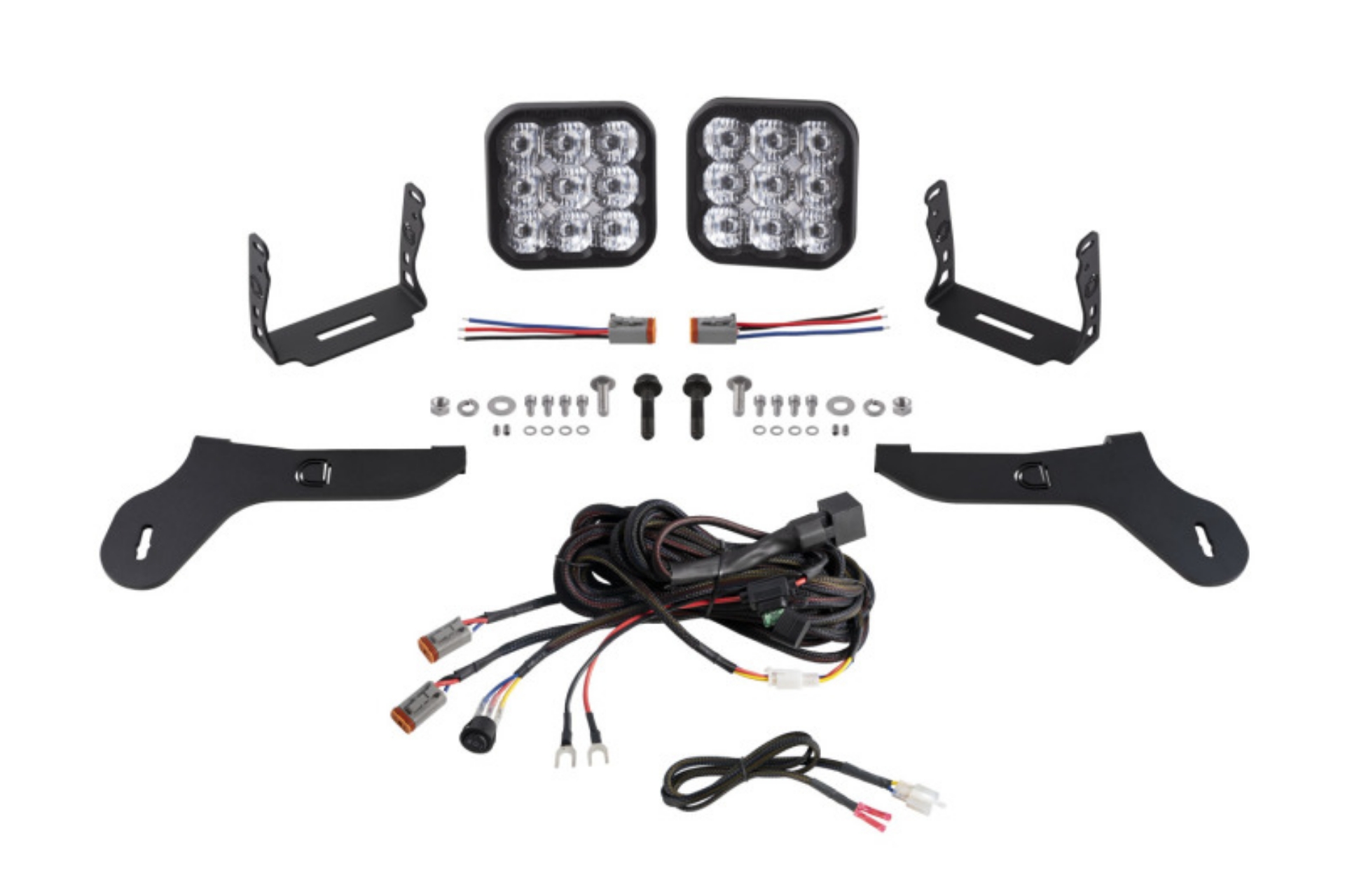 Picture of Diode Dynamics 17-20 Ford Raptor SS5 Bumper LED Pod Light Kit Sport - White Driving