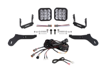 Picture of Diode Dynamics 17-20 Ford Raptor SS5 Bumper LED Pod Light Kit Sport - White Driving